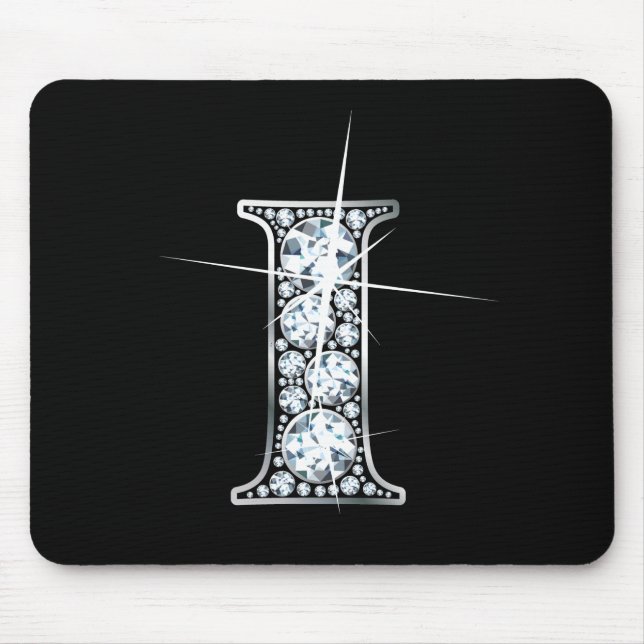"I" Diamond Bling Mousepad (Front)