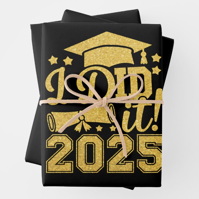 I Did It 2025 Graduate Graduation Class Of 2025 Wrapping Paper Sheet (In situ)