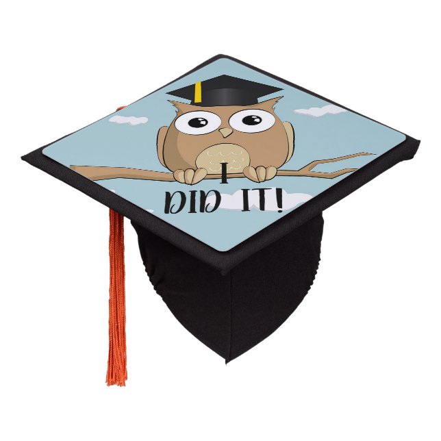 I Did It Owl Cap Topper (Angled)