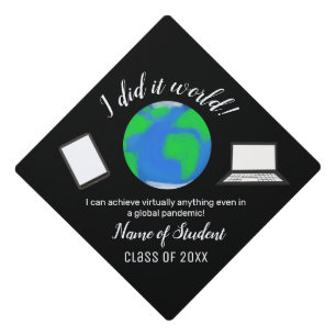 I Did It World Custom Graduation Cap Topper