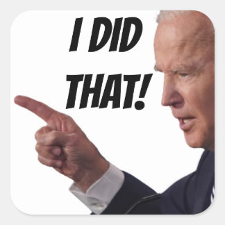I DID THAT - Biden 3" Square Stickers (sheet of 6)