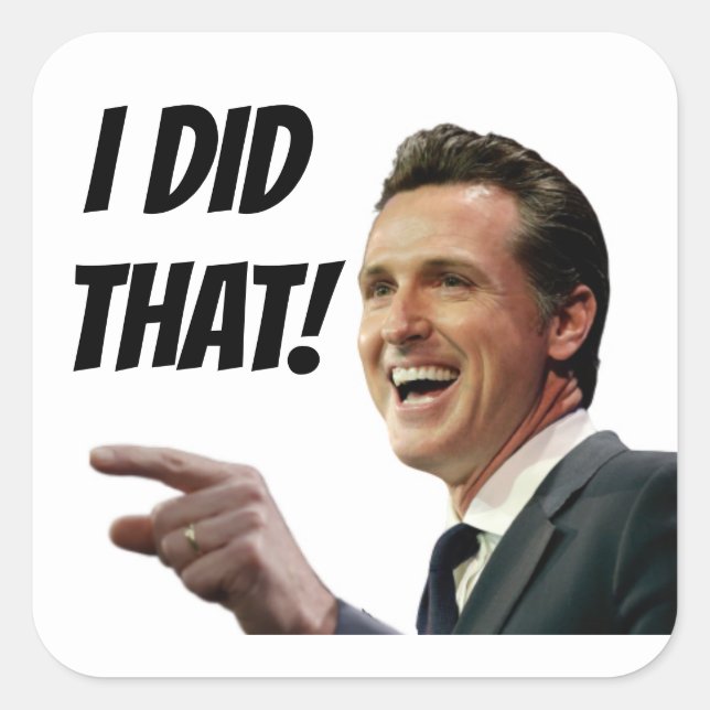 I DID THAT - Newsom 3" Square Stickers x6 (Front)