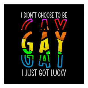 I Didn't Choose to Be Gay I Just Got Lucky Pride M Poster
