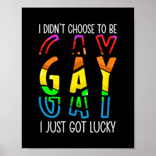 I Didn't Choose to Be Gay I Just Got Lucky Pride M Poster