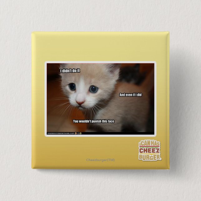 I didn't do it. 2 inch square button (Front)