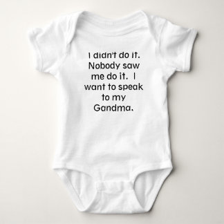 I didn't do it baby bodysuit