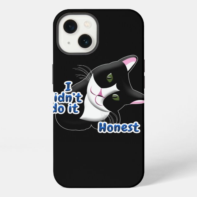 I didn't do it Cat iPhone Case (Back)