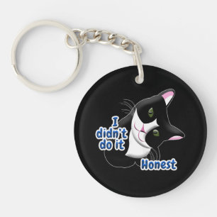 I didn't do it Cat Keychain