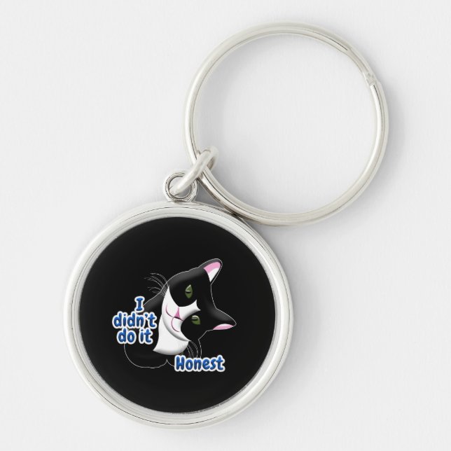 I didn't do it Cat Keychain (Front)