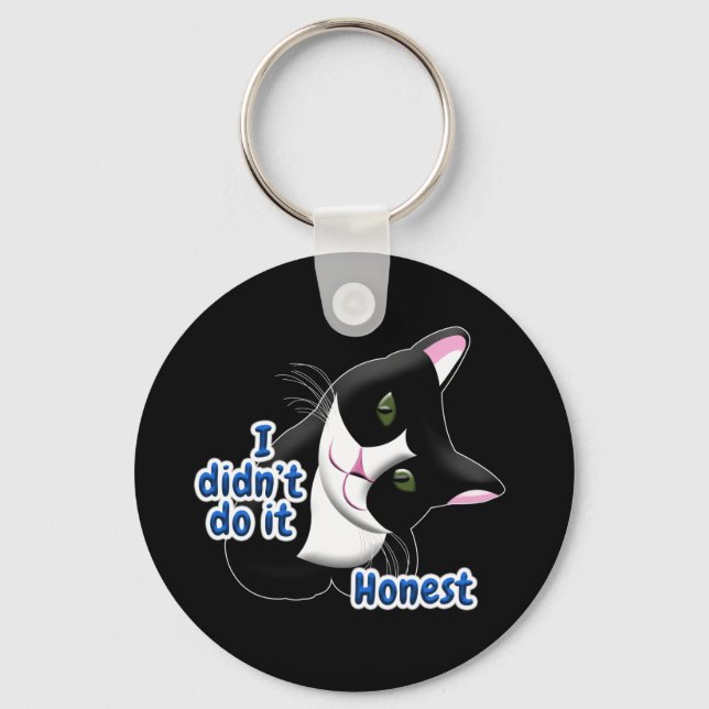 I didn't do it Cat Keychain (Front)