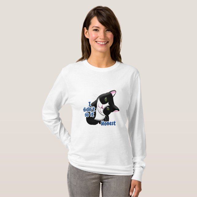 I didn't do it Cat T-Shirt (Front Full)