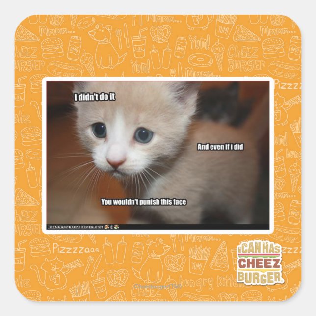 I didn't do it. square sticker (Front)