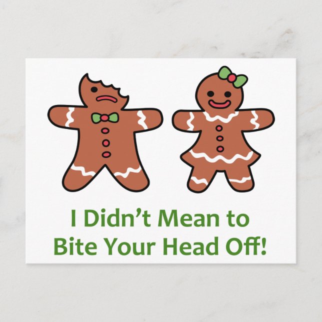 I Didn't Mean To Postcard (Front)