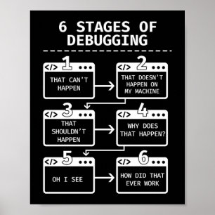 I Didn't Sleep 2 Days Semicolon Programmer Coding Poster