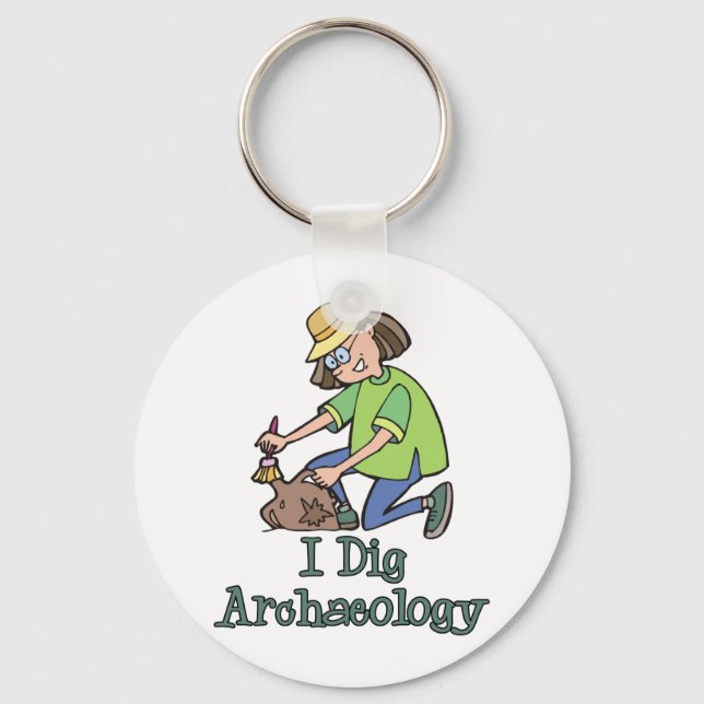 I Dig Archaeology Keychain (Front)