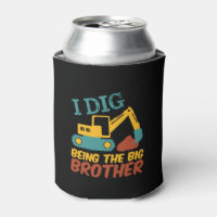 I Dig Being Big Brother Tractor Excavator Cartoon