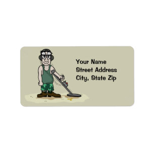 I Dig Booty Metal Detecting Guy Treasure Hunter Label