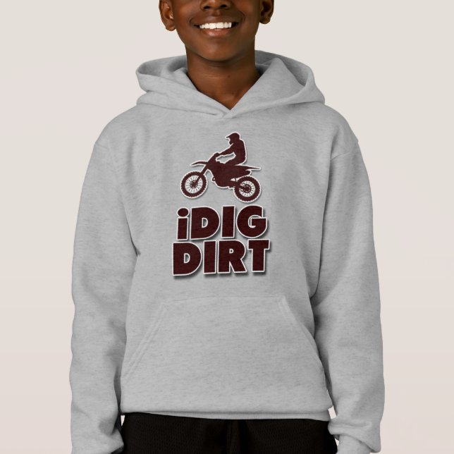 I Dig Dirt Funny Motocross Dirt Bike (Front)