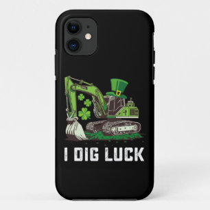 I Dig Luck Excavator St Patrick's Day Irish iPhone 11 Case