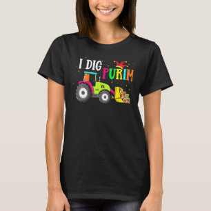 I Dig Purim Hamantaschen Tractor Jewish Toddlers B T-Shirt
