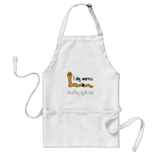 I dig worms (and they dig for me) standard apron