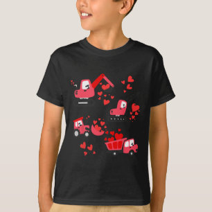 I Dig You Construction Trucks Valentine's Day Boys T-Shirt