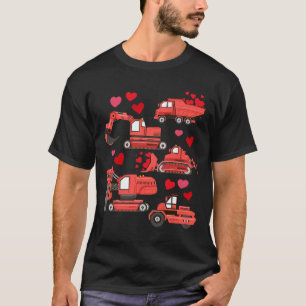 I Dig You Construction Trucks Valentine's Day Boys T-Shirt