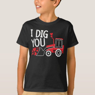 I Dig You Tractor Hearts T-Shirt