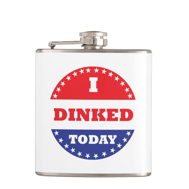 I Dinked Today Pickleball Hip Flask (Front)