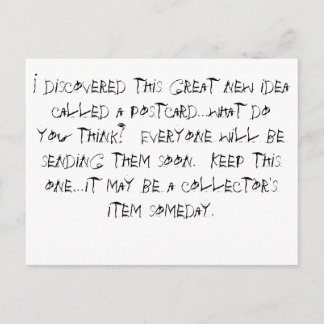 I discovered this great new idea called a postc... postcard