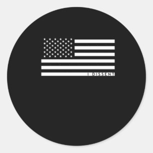 I Dissent American Flag 1 Classic Round Sticker