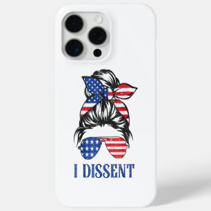 I dissent, American flag women messy bun iPhone 15 Pro Max Case