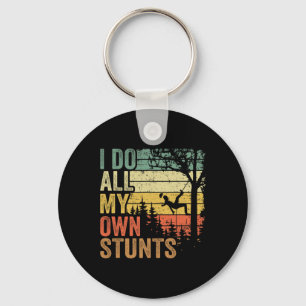 I Do All My Own Stunts Arborist Dad Vintage Tree C Keychain