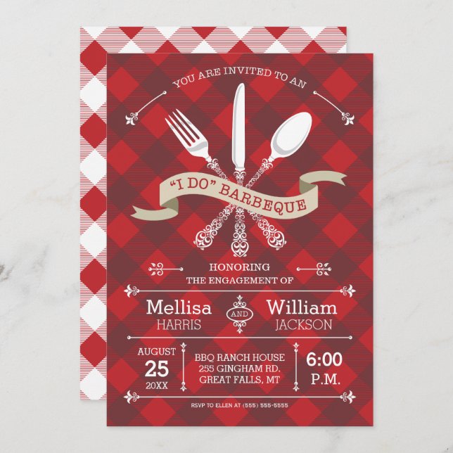 I Do Barbecue Invitation (Front/Back)