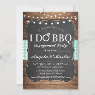 I DO BBBQ Engagement Party Couples Invitation de d