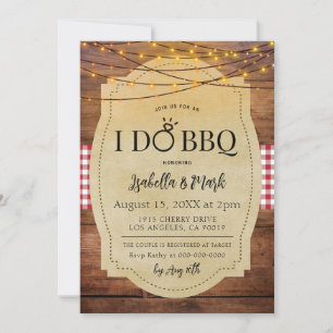I Do BBQ Barbecue Bridal Shower Invitation
