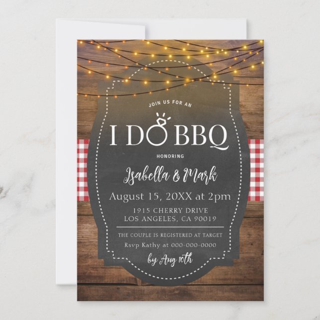 I Do BBQ Barbecue Bridal Shower Invitation (Front)