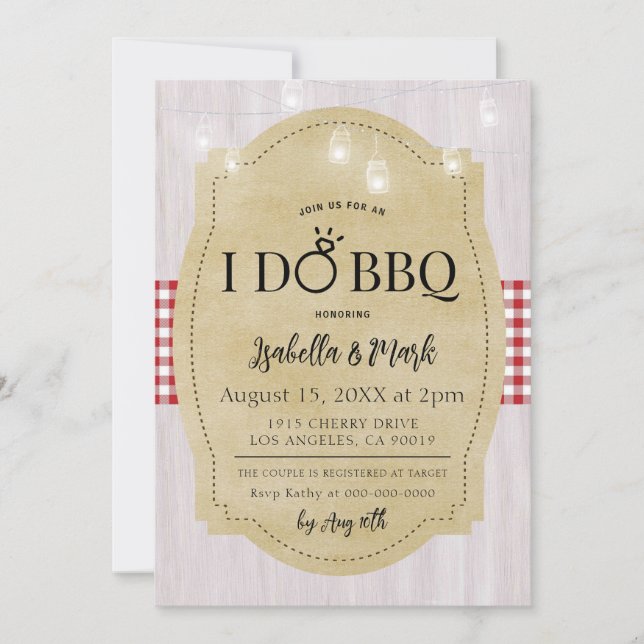 I Do BBQ Barbecue Bridal Shower Invitation (Front)