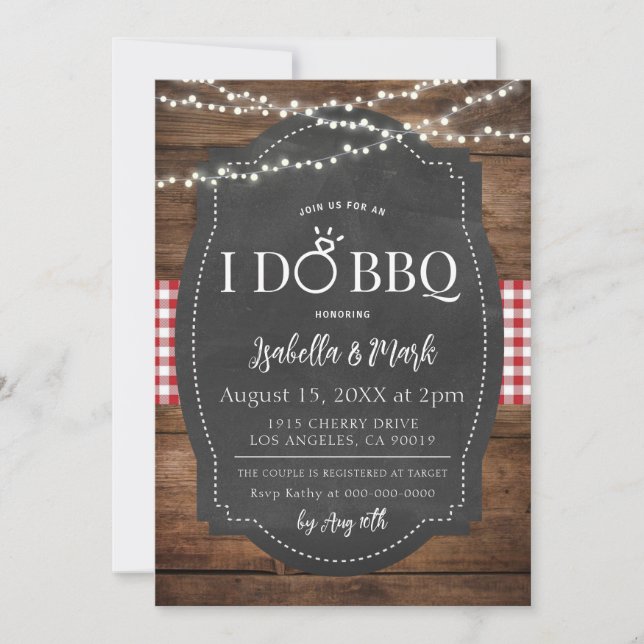 I Do BBQ Barbecue Bridal Shower Invitation (Front)