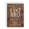 I DO BBQ Chalkboard Wood Engagement Party Invite