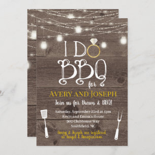 I Do BBQ Couple's Barbecue Shower Invitation