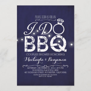 I do BBQ couples douche invitation NAVY