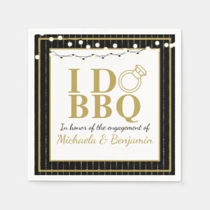 I Do BBQ Couples Shower Engagement Party Napkin