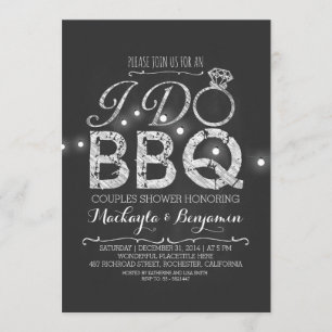I do BBQ couples shower invitation