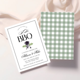 I Do BBQ Couples Shower Invitation, Grill & Chill Invitation