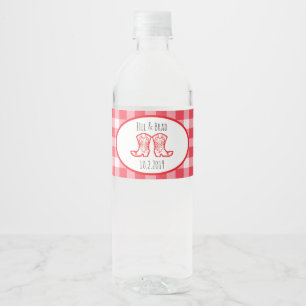 I Do BBQ Couples Wedding Shower Water Bottle Label