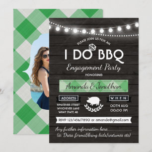 I DO BBQ Engagement Party ajouter photo Invitation