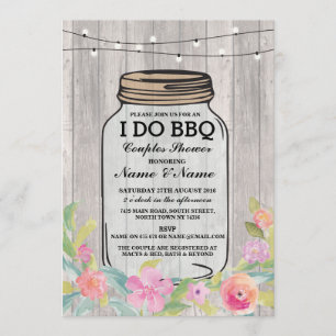 I DO BBQ Engagement Party Couples Shower Invite