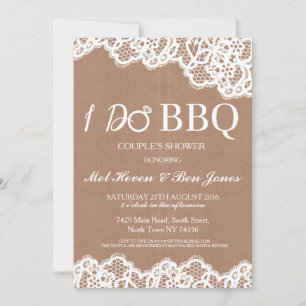 I DO BBQ Engagement Party Couples Shower Invite