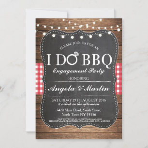I DO BBQ Engagement Party Couples Shower Invite